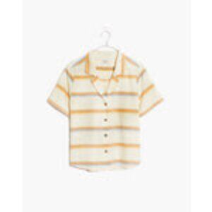 Madewell Camp Shirt in Stripe, Size L